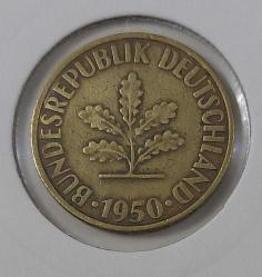 1950 ALMANYA 10 PFENNIG MADENİ PARASI 3DD2F NADİRDİR