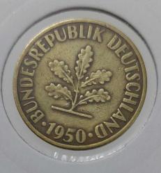 1950 ALMANYA 10 PFENNIG MADENİ PARASI 3DD2F NADİRDİR
