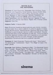 Mistik olay / The happenıng - M. Nigh Shyamalan fılm ~ [ SİNEMA KARTI ]