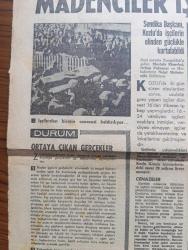 Milliyet Gazetesi - Turkish Newspaper - 14 Mart 1965 - ortaya çıkan gerçekler yazan Abdi İpekçi Başmakale - işçiler zam istiyor - kanlı olaylar üzerine zonguldak'a giden İçişleri Bakanı İsmail Hakkı Akdoğan işçilerden Emrullah sağlam ile konuşuyor fotoğraf - işçilerden birinin cenazesi kaldırılıyor fotoğraf - sendika başkanı  Osman İpekçi Kozlu'da işçilerin elinden güçlükle kurtulabildi - Zonguldak'ta kanlı olaylardan sonra dün sabah işçilerden bir grup ocağın başında bekliyor fotoğraf - Ateş emrini kimin verdiği belli değil - Savcılık 24 kişinin ifadesini aldı ifadesi alınan eski sendika başkanı Mehmet Alpdündar savcılık tarafından serbest bırakıldı - Türk İş Başkanı Seyfi Demirsoy olayı tasvip etmiyoruz dedi - Zonguldak yazan Bülent Ecevit - Türk İş Genel Sekreteri Halil Tunç bu bir dönüm noktasıdır dedi - gelişme hızı yazan doktor Baran Tuncer - peri masalları yazan Ulunay - Üçüncü Safha yazan Tabii Senatör Kadri Kaplan - fizik dersi yazan Refik Erduran - Milliyet'e mektup