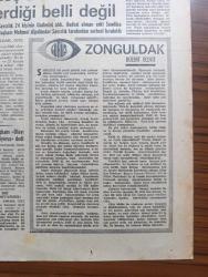 Milliyet Gazetesi - Turkish Newspaper - 14 Mart 1965 - ortaya çıkan gerçekler yazan Abdi İpekçi Başmakale - işçiler zam istiyor - kanlı olaylar üzerine zonguldak'a giden İçişleri Bakanı İsmail Hakkı Akdoğan işçilerden Emrullah sağlam ile konuşuyor fotoğraf - işçilerden birinin cenazesi kaldırılıyor fotoğraf - sendika başkanı  Osman İpekçi Kozlu'da işçilerin elinden güçlükle kurtulabildi - Zonguldak'ta kanlı olaylardan sonra dün sabah işçilerden bir grup ocağın başında bekliyor fotoğraf - Ateş emrini kimin verdiği belli değil - Savcılık 24 kişinin ifadesini aldı ifadesi alınan eski sendika başkanı Mehmet Alpdündar savcılık tarafından serbest bırakıldı - Türk İş Başkanı Seyfi Demirsoy olayı tasvip etmiyoruz dedi - Zonguldak yazan Bülent Ecevit - Türk İş Genel Sekreteri Halil Tunç bu bir dönüm noktasıdır dedi - gelişme hızı yazan doktor Baran Tuncer - peri masalları yazan Ulunay - Üçüncü Safha yazan Tabii Senatör Kadri Kaplan - fizik dersi yazan Refik Erduran - Milliyet'e mektup