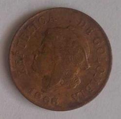 KOLOMBİYA 2 CENTAVOS 1965