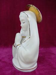 VINTAGE MADONNA ALTIN YALDIZ EL İŞİ DEKORLU PORSELEN BİSKÜVİ BİBLO