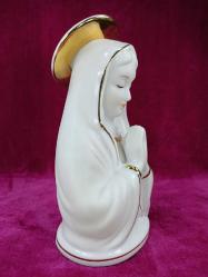 VINTAGE MADONNA ALTIN YALDIZ EL İŞİ DEKORLU PORSELEN BİSKÜVİ BİBLO