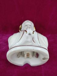 VINTAGE MADONNA ALTIN YALDIZ EL İŞİ DEKORLU PORSELEN BİSKÜVİ BİBLO