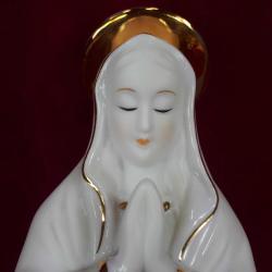 VINTAGE MADONNA ALTIN YALDIZ EL İŞİ DEKORLU PORSELEN BİSKÜVİ BİBLO