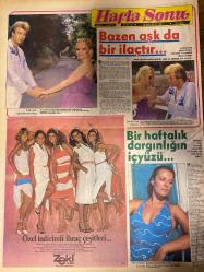 HAFTA SONU GAZETESİ DOĞUM GÜNÜ HEDİYESİ  ( Turkish Newspaper ) - 15 AĞUSTOS 1980 -TAM TAKIM 12 SAYFADIR -Tarık Akan – Hülya Süer – Ferdi Tayfur – Adana’lı İnci Aral – Safiye Fikri – Gönül Yazar – Şenel – Selçuk Alagöz – Kadir İnanır – Ajda Pekkan – Zerrin Egeliler – Emir Fuan – Savaş Sahan – Perihan Savaş – Adalet Tutsakcı – Naci Aral – Kemal – Hülya Koçyiğit – Selim – Hakan – Mehmet Ali Cankes – Zeki Triko – Gülçin – Sevim – Selçuk – Güzin – Gülbin – Sedef – Gönül Yazar – Nehir – Sami Başaran – Muhsin – Gönül – Hürgün  Tarık Akan’ın inkâr ettiği çocuk – Bazen aşk da bir ilaçtır – Bir haftalık dargınlığın içyüzü – Siyah mı yoksa beyaz mı – Şişelerdeki servet – Biz de koruma isteriz – Çok yaşa sen Selçuk – Kadir İnanır’a Fatsa’ya girmek yasak – İşte geldim – Fuar’da bu kadını parçalarlar – Ver daireyi sustur karıyı  Genç bir konsomatris yanında iki yaşındaki oğlu kapı kapı dolaşıp iddia geveleyen – Şantaja pabuç bırakmam – Zevk için değil oğlum için konsomatrislik yapıyorum – Benim çocu