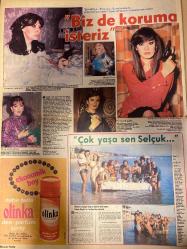 HAFTA SONU GAZETESİ DOĞUM GÜNÜ HEDİYESİ  ( Turkish Newspaper ) - 15 AĞUSTOS 1980 -TAM TAKIM 12 SAYFADIR -Tarık Akan – Hülya Süer – Ferdi Tayfur – Adana’lı İnci Aral – Safiye Fikri – Gönül Yazar – Şenel – Selçuk Alagöz – Kadir İnanır – Ajda Pekkan – Zerrin Egeliler – Emir Fuan – Savaş Sahan – Perihan Savaş – Adalet Tutsakcı – Naci Aral – Kemal – Hülya Koçyiğit – Selim – Hakan – Mehmet Ali Cankes – Zeki Triko – Gülçin – Sevim – Selçuk – Güzin – Gülbin – Sedef – Gönül Yazar – Nehir – Sami Başaran – Muhsin – Gönül – Hürgün  Tarık Akan’ın inkâr ettiği çocuk – Bazen aşk da bir ilaçtır – Bir haftalık dargınlığın içyüzü – Siyah mı yoksa beyaz mı – Şişelerdeki servet – Biz de koruma isteriz – Çok yaşa sen Selçuk – Kadir İnanır’a Fatsa’ya girmek yasak – İşte geldim – Fuar’da bu kadını parçalarlar – Ver daireyi sustur karıyı  Genç bir konsomatris yanında iki yaşındaki oğlu kapı kapı dolaşıp iddia geveleyen – Şantaja pabuç bırakmam – Zevk için değil oğlum için konsomatrislik yapıyorum – Benim çocu