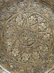 Antika Muazzam Kalem İşçilikli Osmanlı Bronz Tabak