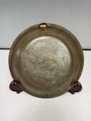 Antika Muazzam Kalem İşçilikli Osmanlı Bronz Tabak