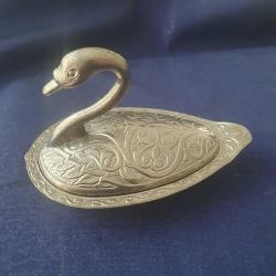 Gümüş Kaplama Kuğu Lokumluk