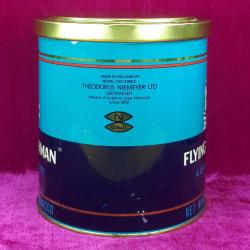 VINTAGE FLYING DUTCHMAN MADE IN HOLLAND SİLİNDİR FORMLU YELKENLİ GEMİ RESİMLİ BOŞ TENEKE KUTU