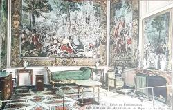 Kartpostal - Palais de Fontainebleau - Lit du Pape