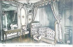 Kartpostal - Palais de Fontainebleau - Chambre a Coucher de Mme de Maintenon