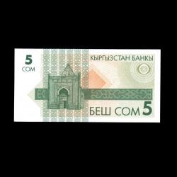 KIRGIZİSTAN (1993) - 5 Som (ÇİL 10/10)