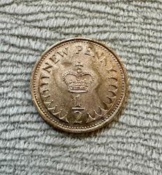 1971 elizabeth ingiltere 1/2 new penny ÇT