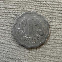 1939 TC 1 kuruş Temiz