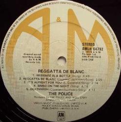The Police – Reggatta De Blanc 1979 UK Rock LP Plak