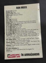 Ron Moss Şarkıcı Hürriyet gazetesi eski kartpostal tanıtım kartı