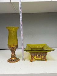 Eskilerden Avrupa Taş Detaylı Döküm Vazo ve Sunumluk