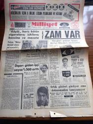 Milliyet Gazetesi - Turkish Newspaper - 15 Aralık 1968 - yanılmışız yazan Abdi İpekçi Başmakale - köylü hariç bütün sigaralara içkilere benzine ve mazota zam var - Aydın Yalçın bütçe önemli olaya yol açacaktır - dışarıya giden işçi sayısı yüzde 500 arttı - körleri hayatı hazırlama kampanyasına Kartal Tibet 5 bin lira verdi - Batı Anadolu'da Yağmur Doğu Anadolu'da kar var fotoğraf - körler için yazan ordinaryus Profesör Doktor Sadi Irmak - pazarlık yazan Kemal Bisalman - karikatür çizen Turhan Selçuk - Türk Ticaret Bankası - Philips radyo - Ankara İzmir Eskişehir Adana Bugün nereye gitmeli - Sönmez zeytinyağları - Ankara İstanbul İzmir Çukurova Radyo programı - yılın son dev maçı bugün saat 14.00'te Mithatpaşa stadında Beşiktaş Fenerbahçe fotoğraf - Galatasaray Göztepe maçı - Vefa Altay ile berabere kaldı - Yılın sporcusu anketinde milli maratoncu İsmail Akçay başta gidiyor - Fenerbahçe kalecisi Ali Filibeli tekrar askere gidiyor - Orhan Şeref Apak ve Kamil Ocak fotoğraf