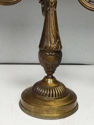 Antika Avrupa 4'lü Bronz Şamdan