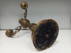 Antika Avrupa 4'lü Bronz Şamdan