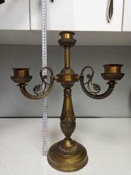 Antika Avrupa 4'lü Bronz Şamdan