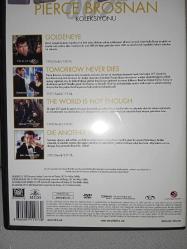 Dvd 007 James Bond Pierce Brosnan Koleksiyonu Goldeneye, Tomorrow Never Dies, The World is not enough, Die Another Day 4xDVD Box Set, Special Edition. Orijinal Türkçe desteği mevcut. Diskler 10 üzerinden 9.5 tertemiz sorunsuz çalışıyor koleksiyonluk