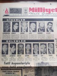 Milliyet Gazetesi - Turkish Newspaper - 2 Nisan 1967 - Tedbil-i bakan ferahlık getirecek mi yazan Abdi İpekçi Başmakale - kabine değişti - 6 bakan Edip Somuncuoğlu Orhan Dengiz Ethem Erdinç Sabit Osman Avcı İbrahim Deriner Ve Ali Fuat Alişan istifa etti - içi görünen elbise modası fotoğraf - Milli Türk Talebe Federasyonu Rus sergisine siyah çelen koydu fotoğraf - Bülent Ecevit konuşurken cinayet işlendi - tatil kuponları ile ucuz tatil yapılacak - 31 Mart yazan Ulunay - güle güle ama yazan Refik Erduran - Türkiye'de uçak fabrikası vardı ama - hayat margarin - Aygaz - Altınyıldız kumaşları - Türkiye Ligi'nde ezeli rekabet heyecanı Fenerbahçe Galatasaray fotoğraf - İstanbulspor Beşiktaş'ı çok zorladı 0 0 fotoğraf - Vefa 3 Feriköy 0 - milli okçumuz Yücel Cavkaytar toprağa verildi fotoğraf - Beykoz İdmanyurdu maçını yabancı hakem yönetecek