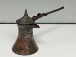 Antika Büyük Osmanlı Bakır Kahve Cezvesi