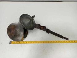 Antika Büyük Osmanlı Bakır Kahve Cezvesi