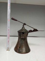 Antika Büyük Osmanlı Bakır Kahve Cezvesi