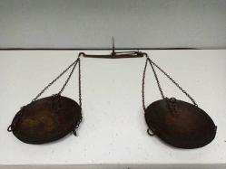 Antika Osmanlı Bronz Kefeli Aktar Terazisi