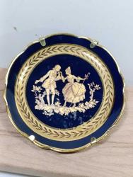 K230-----LIMOGE PORSELEN KOBALT MAVİSİ PORSELEN TABAK