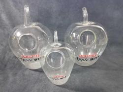 3 adet Smirnoff  cam Elmalar Kokteyl için  Çok iyi durumda