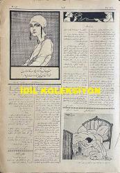 Osmanlıca Akbaba Mizah Dergisi-Gazetesi, Orijinal Dönem Basım, (Ottoman Magazine-Newspaper) - 26 Nisan 1923 - Sayı: 41 - Rumi: 26 Nisan 1339 - Hicri: 10 Ramazan 1341 - Karikatürist Ratip Tahir Burak'ın Çalışması: İttihatçıların Don Kişotu 