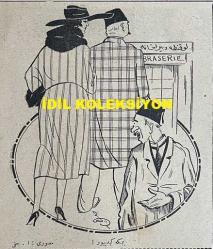 Osmanlıca Akbaba Mizah Dergisi-Gazetesi, Orijinal Dönem Basım, (Ottoman Magazine-Newspaper) - 26 Nisan 1923 - Sayı: 41 - Rumi: 26 Nisan 1339 - Hicri: 10 Ramazan 1341 - Karikatürist Ratip Tahir Burak'ın Çalışması: İttihatçıların Don Kişotu 