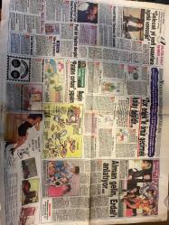 SAKLAMBAÇ GAZETESİ DOĞUM GÜNÜ HEDİYESİ (TURKİSH NEWSPAPER) - 7 EKİM 1987 - TAM TAKIM 8 SAYFADIR - Küçük Ceylan-Müge Oruçkaptan-Fikriye Yalın-Müjde Ar-Sener Şen-Ertem Eğilmez-Belinda Carlisle-Jive Bunny-Lisa Stansfield-A-Ha-Milli Vanilli-Belkıs Akkale-Bülent Sarıbaş-Cengiz Kurtoğlu-Sezer Parmak-Namik Ekin-Melek Ekin-Buket Uzuner-John Derek-Bo Derek-Michael Jackson-Muammer Karaca-Kenan Işık-Aziz Nesin-Yaşar Ne Yaşar Ne Yaşamaz oyuncuları-Orhan Ünal-Yakup Kamer  Taşbebek gözaltında-Arabesk’in yıldızlarından son bomba-90 benim yılım olacak-Tavşanlı Grup’tan süper konserler-A-HA kış uykusundan uyandı-Lisa Stansfield yeni bir soluk-Milli Vanilli-Belkıs Akkale’nin hayatı film oluyor-Kabare gülleri bunlar-Küçük Ceylan manikürcü kız-Dünya neleri konuşuyor-Çıplak güzel akıllandı-Rakamlar konuşuyor-Michael Jackson ve Muray’den yılın TV şovu-Sihirli yüzükler-Çalgılı şarkılı bir Aziz Nesin oyunu-Her cumartesi bir sahnede foto-tiyatro-Defter yalan söylemez-Kış mısın bana kız-Vatan görevinden kaçılma