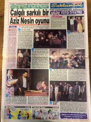 SAKLAMBAÇ GAZETESİ DOĞUM GÜNÜ HEDİYESİ (TURKİSH NEWSPAPER) - 7 EKİM 1987 - TAM TAKIM 8 SAYFADIR - Küçük Ceylan-Müge Oruçkaptan-Fikriye Yalın-Müjde Ar-Sener Şen-Ertem Eğilmez-Belinda Carlisle-Jive Bunny-Lisa Stansfield-A-Ha-Milli Vanilli-Belkıs Akkale-Bülent Sarıbaş-Cengiz Kurtoğlu-Sezer Parmak-Namik Ekin-Melek Ekin-Buket Uzuner-John Derek-Bo Derek-Michael Jackson-Muammer Karaca-Kenan Işık-Aziz Nesin-Yaşar Ne Yaşar Ne Yaşamaz oyuncuları-Orhan Ünal-Yakup Kamer  Taşbebek gözaltında-Arabesk’in yıldızlarından son bomba-90 benim yılım olacak-Tavşanlı Grup’tan süper konserler-A-HA kış uykusundan uyandı-Lisa Stansfield yeni bir soluk-Milli Vanilli-Belkıs Akkale’nin hayatı film oluyor-Kabare gülleri bunlar-Küçük Ceylan manikürcü kız-Dünya neleri konuşuyor-Çıplak güzel akıllandı-Rakamlar konuşuyor-Michael Jackson ve Muray’den yılın TV şovu-Sihirli yüzükler-Çalgılı şarkılı bir Aziz Nesin oyunu-Her cumartesi bir sahnede foto-tiyatro-Defter yalan söylemez-Kış mısın bana kız-Vatan görevinden kaçılma