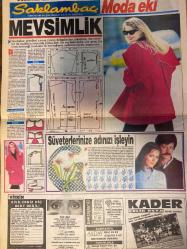 SAKLAMBAÇ GAZETESİ DOĞUM GÜNÜ HEDİYESİ (TURKİSH NEWSPAPER) - 6 EKİM 1990 - TAM TAKIM 8 SAYFADIR - Sibel Girayalp-Ceylan-Kadir İnanır-Derya Tilkioğlu-Beats International-Linda Lewis-Madonna-Adamski-Enver Sedat-Ahu Tuğba-Gökben-Frank Çep-Cengiz Kurtoğlu-Varan-Patronluce Moda eki çizerleri-Fırat Genç-John Derek-Bo Derek-Kenan Işık-Aziz Nesin-Yaşar Ne Yaşar Ne Yaşamaz oyuncuları-Orhan Ünal-Yakup Kamer  Anneligi öğreniyorlar-Miník kızlarının üstüne titriyorlar-Güzelliğe ilk adım Lady Sauna-TV reklamlarının son gözdesi-Her telden çalıyor-Madonna’nın son merakı-Adamski iflasla gelen başarı-Rekor kıran plaklar-Kısa örgü ile girelim-İşte kışlık aksesuarlar-Bir ceket örelim-Hedef Altın Portakal-Ahu Tuğba Bangkok yolcusu-Aşk fırtınası-Kabare gülü Mevsimlik-Süveterlerinize adınızı işleyin-Yünlerimizi değerlendirelim