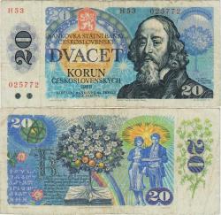 ÇEKOSLOVAKYA 20 KORUNA 1988 ÇT(-)