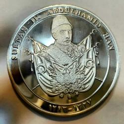 2024 Osmanlı Devlet Arması-Sultan Abdülhamid Han Hatıra Parası & Madalyon 60 Mm Boyutlarda Sertifikalı..