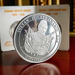 2024 Osmanlı Devlet Arması-Sultan Abdülhamid Han Hatıra Parası & Madalyon 60 Mm Boyutlarda Sertifikalı..