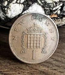 İngiltere 1971 Yılı 1 New Penny Koleksiyonluk * Kraliçe Elizabeth Görselli