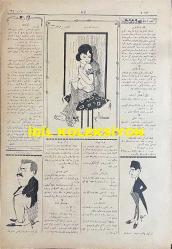 Osmanlıca Akbaba Mizah Dergisi-Gazetesi, Orijinal Dönem Basım, (Ottoman Magazine-Newspaper) - 2 Nisan 1923 - Sayı: 34 - Rumi: 2 Nisan 1339 - Hicri: 15 Şaban 1341 - Karikatürist Ramiz Gökçe'nin Çalışması: Masuniyet-i Şahsiyeden Evvel, Masuniyet-i Şahsiyeden Sonra - Laklakiyat: Masuniyet-i Şahsiye Kanunu 