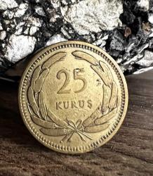 Türkiye 1949 Yılı Pirinç 25 Kuruş