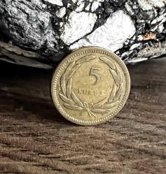 Türkiye 1950 Yılı Pirinç 5 Kuruş