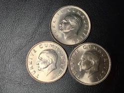 1986-1987-1988 YILLARINA AİT 100 LİRA   3 LÜ SET ÇİL  TCM 1536