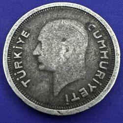 Türkiye Gümüş 25 Kuruş, 1936. Ata Kuruş. 830 Ayar 3 gr